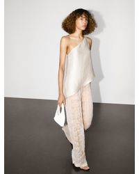 MASSIMO DUTTI - Leichtes, Asymmetrisches Top Aus Leinenmischgewebe - Lyst