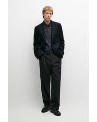 MASSIMO DUTTI - Wide-Leg Pants With Dart Detail - Lyst