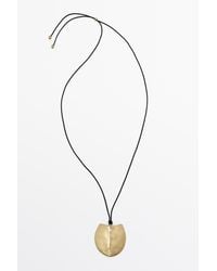 MASSIMO DUTTI - Long Necklace With Shield-Effect Piece - Lyst