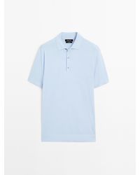 MASSIMO DUTTI - Tricot Polo Met Korte Mouw - Lyst