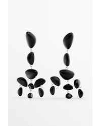 MASSIMO DUTTI - Large Gem Dangle Earrings - Lyst