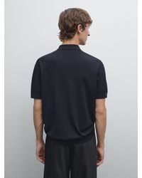 MASSIMO DUTTI - Polo Punto Cuello Cremallera - Lyst