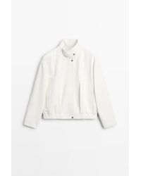 MASSIMO DUTTI - Nappaleren Bomberjack - Lyst