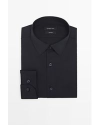 MASSIMO DUTTI - Slim Fit Stretch Overhemd - Lyst