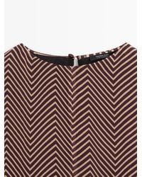 MASSIMO DUTTI - Flowing Geometric Print Blouse - Lyst