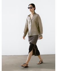 MASSIMO DUTTI - Flowing Ramie Blend Shirt - Lyst