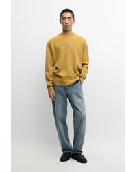 MASSIMO DUTTI - 100% Wool Knit Sweater With Round Neck - Lyst