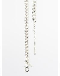 MASSIMO DUTTI - Collar Cadena Eslabones Plateada - Lyst