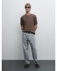 MASSIMO DUTTI - Camiseta Manga Corta Efecto Desgastado - Lyst