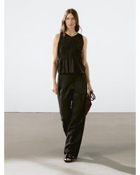 MASSIMO DUTTI - Flowing Halter Top With Gathered Detail - Lyst