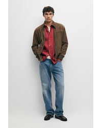 MASSIMO DUTTI - Combined Suede Bomber Jacket - Lyst
