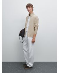 MASSIMO DUTTI - 100% Cotton Zip Cardigan - Lyst