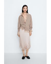 MASSIMO DUTTI - Studio Cotton Blend V-Neck Knit Cardigan - Lyst
