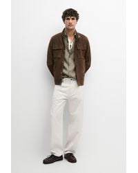 MASSIMO DUTTI - Suede Leather Pocket Jacket - Lyst