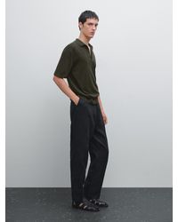 MASSIMO DUTTI - Polo En Maille À Manches Courtes - Lyst