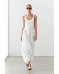 MASSIMO DUTTI - Strappy Cotton Blend Top - Lyst