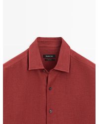 MASSIMO DUTTI - 100% Linen Structured Shirt - Lyst
