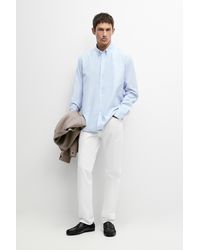 MASSIMO DUTTI - 100% Cotton Regular Fit Striped Shirt - Lyst