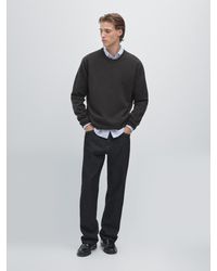 MASSIMO DUTTI - Strickpullover Aus Wollmischgewebe Mit Rundausschnitt - Lyst