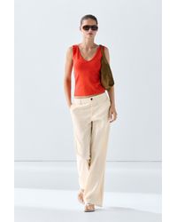 MASSIMO DUTTI - Cotton Blend Strappy Top - Lyst