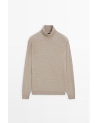 MASSIMO DUTTI - 100% Wool Knit Turtleneck Sweater - Lyst
