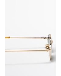 MASSIMO DUTTI - Oval Metal Sunglasses - Lyst