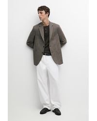 MASSIMO DUTTI - Cotton Blend Straight-Leg Pants - Lyst