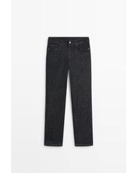 MASSIMO DUTTI - Low-Rise Straight-Leg Jeans - Lyst