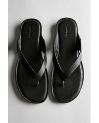MASSIMO DUTTI - Flat Leather Sandals - Lyst