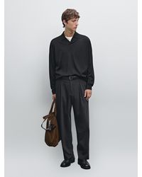 MASSIMO DUTTI - Strickpullover Im Polo-Stil Aus 100 Merinowolle - Lyst