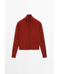 MASSIMO DUTTI - Geribd Tricot Vest Met Banddetail - Lyst