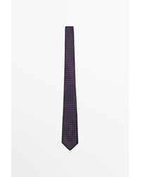 MASSIMO DUTTI - 100% Silk Geometric Print Tie - Lyst