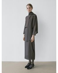 MASSIMO DUTTI - Flowing Blouse With Tie Detail - Lyst