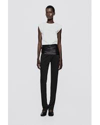 MASSIMO DUTTI - Cotton Blend Poplin Top - Lyst