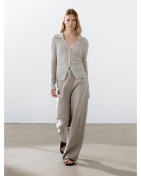 MASSIMO DUTTI - Pantalon Wide Leg Milleraies En Lin - Lyst