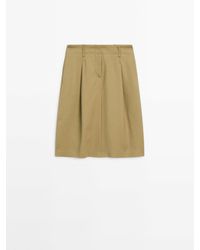 MASSIMO DUTTI - Midi Skirt With Dart Details - Lyst