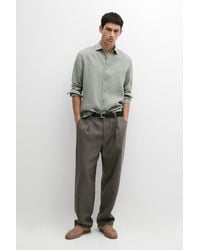 MASSIMO DUTTI - Slim Fit 100% Linen Shirt - Lyst