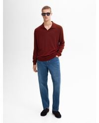 MASSIMO DUTTI - Knit Sweater With Polo Collar - Lyst