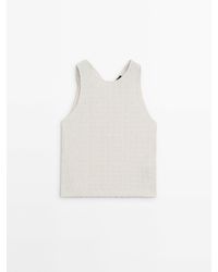 MASSIMO DUTTI - Sleeveless Top With Opening Detail - Lyst