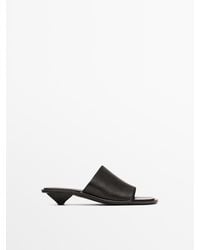MASSIMO DUTTI - Zachte Open Sandaal Met Hoge Hak - Lyst