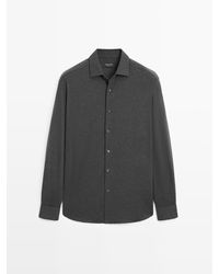 MASSIMO DUTTI - Slim Fit Stretch Overhemd - Lyst