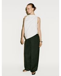 MASSIMO DUTTI - Flowing Asymmetric Draped Top - Lyst