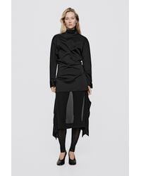 MASSIMO DUTTI - Asymmetric Semi-Sheer Midi Skirt - Lyst