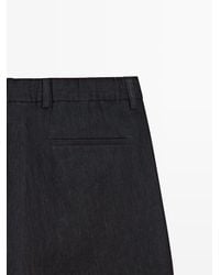 MASSIMO DUTTI - Total Look Flecked Linen Pants - Lyst
