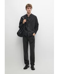 MASSIMO DUTTI - Wool Blend High-Neck Knit Cardigan - Lyst