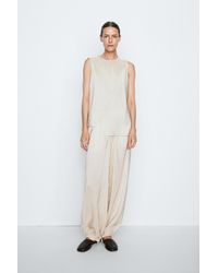 MASSIMO DUTTI - Studio Striped Flowing Wrap Top - Lyst