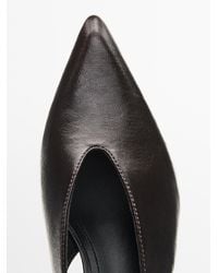 MASSIMO DUTTI - Leather High-Heel Mules - Lyst