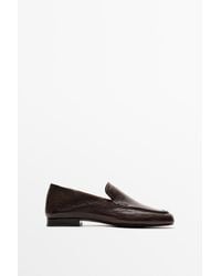 MASSIMO DUTTI - Leather Heel Loafer - Lyst