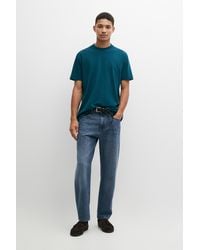 MASSIMO DUTTI - 100% Cotton Interlock Short Sleeve T-Shirt - Lyst
