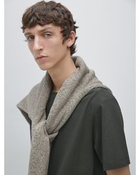 MASSIMO DUTTI - Short Sleeve Cotton Blend T-Shirt - Lyst